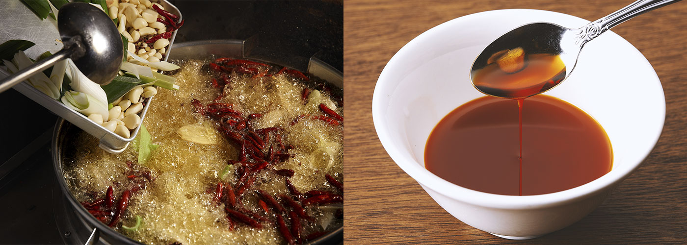 豆板醤と香辛料へのこだわりを表す写真